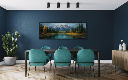 Grand Teton National Park Long Horizontal Canvas Wall Art
