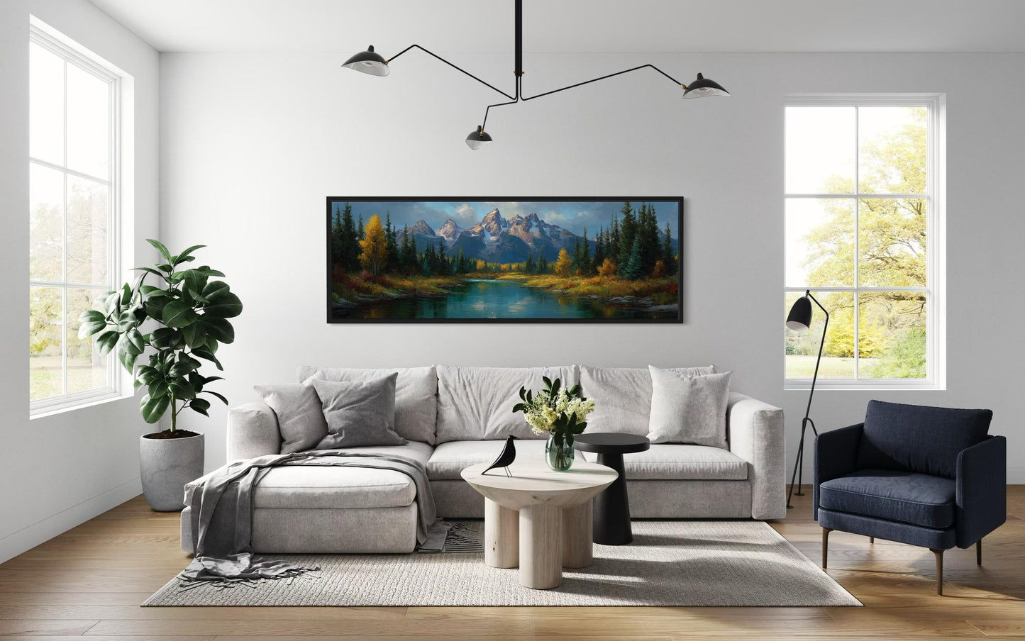 Grand Teton National Park Long Horizontal Canvas Wall Art