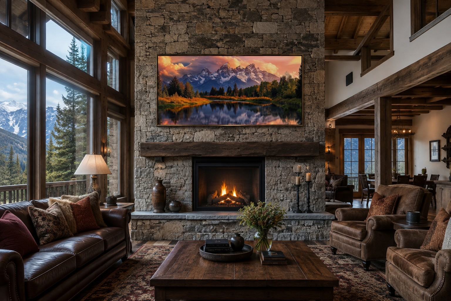 Grand Teton National Park Landscape Framed Canvas Wall Art