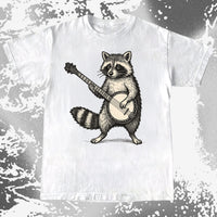 Funny Raccoon Playing Banjo Music Animal Shirt, funny meme tee gift