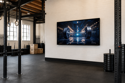 Realistic Barbell Painting Gym Framed Canvas Wall Art