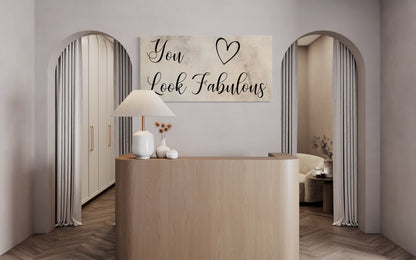 Hair Salon Wall Art – Chic Salon Canvas Sign | You Look Fabulous Décor