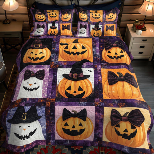 Haunted Halloween 3-Piece Quilted Bedding Set - Single (59" x 70")