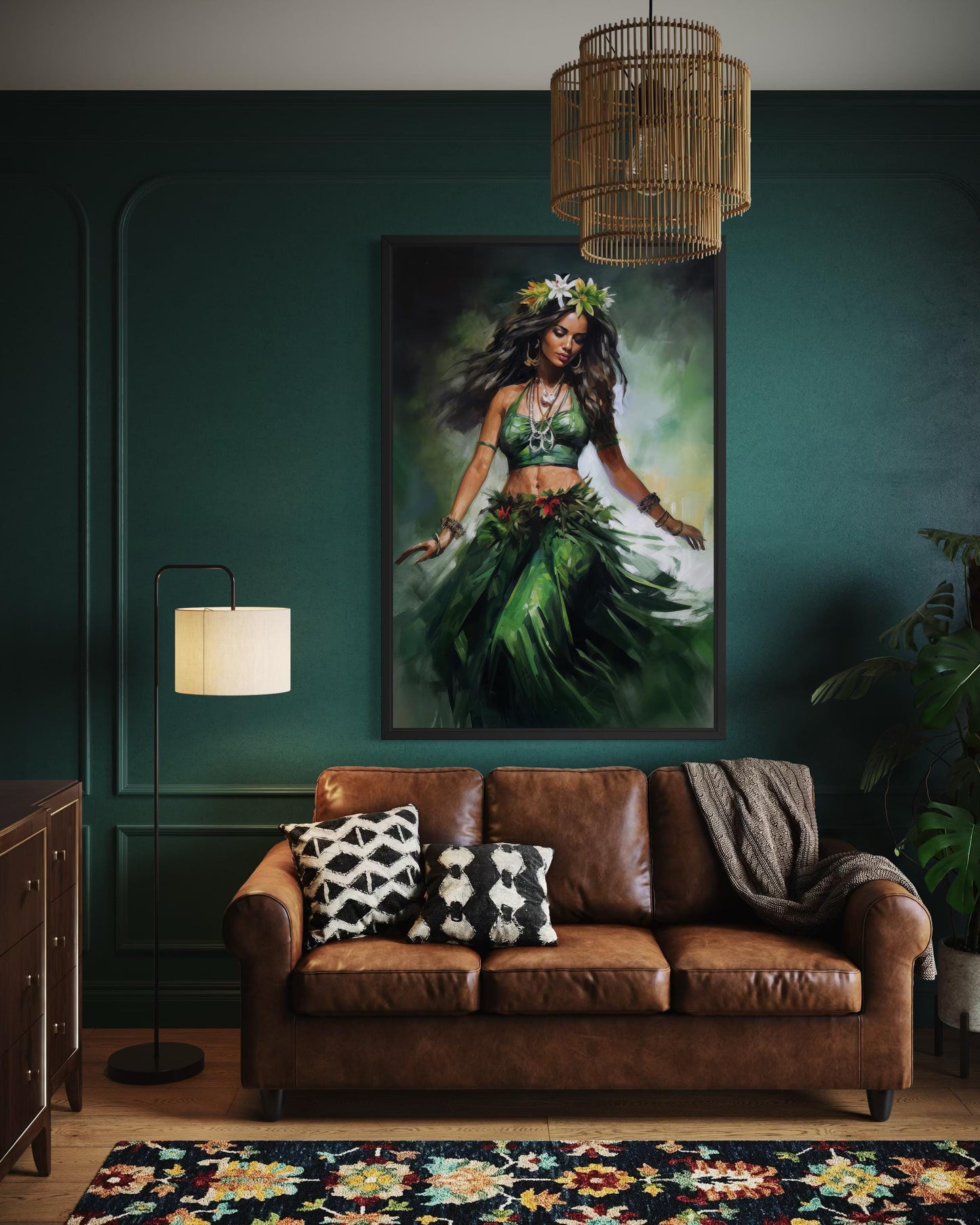 Hawaiian Hula Dancer Canvas Wall Art