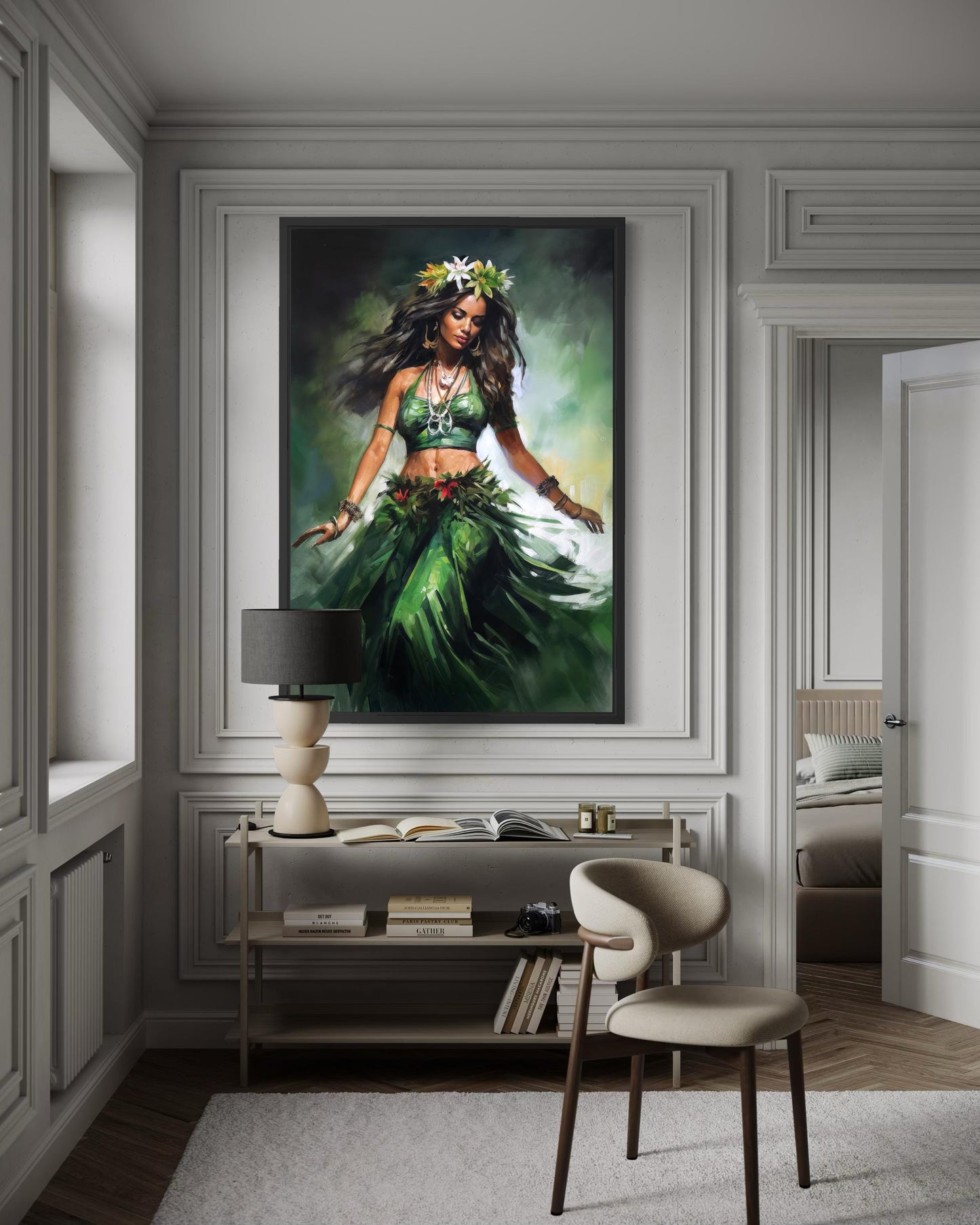 Hawaiian Hula Dancer Canvas Wall Art