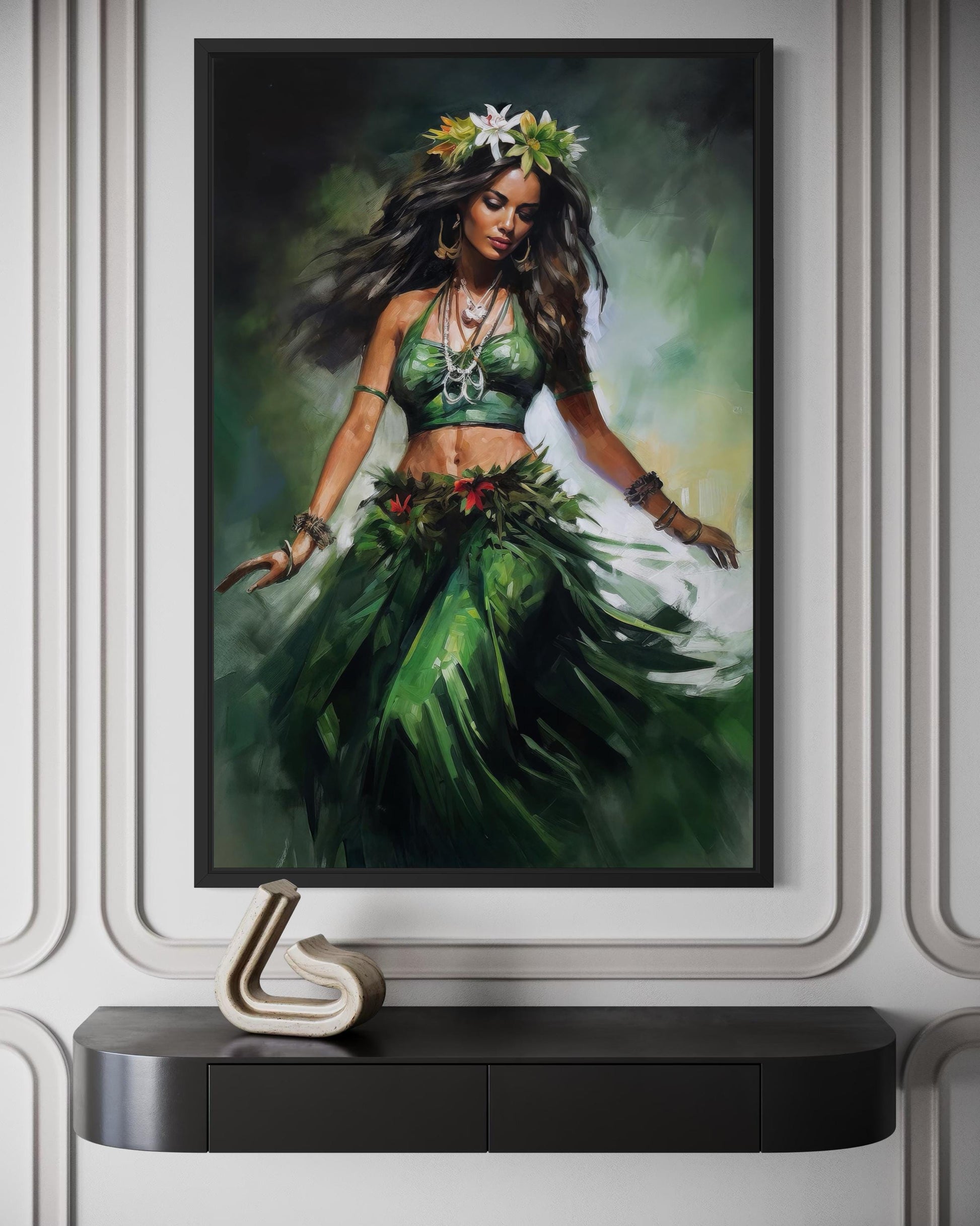 Hawaiian Hula Dancer Canvas Wall Art