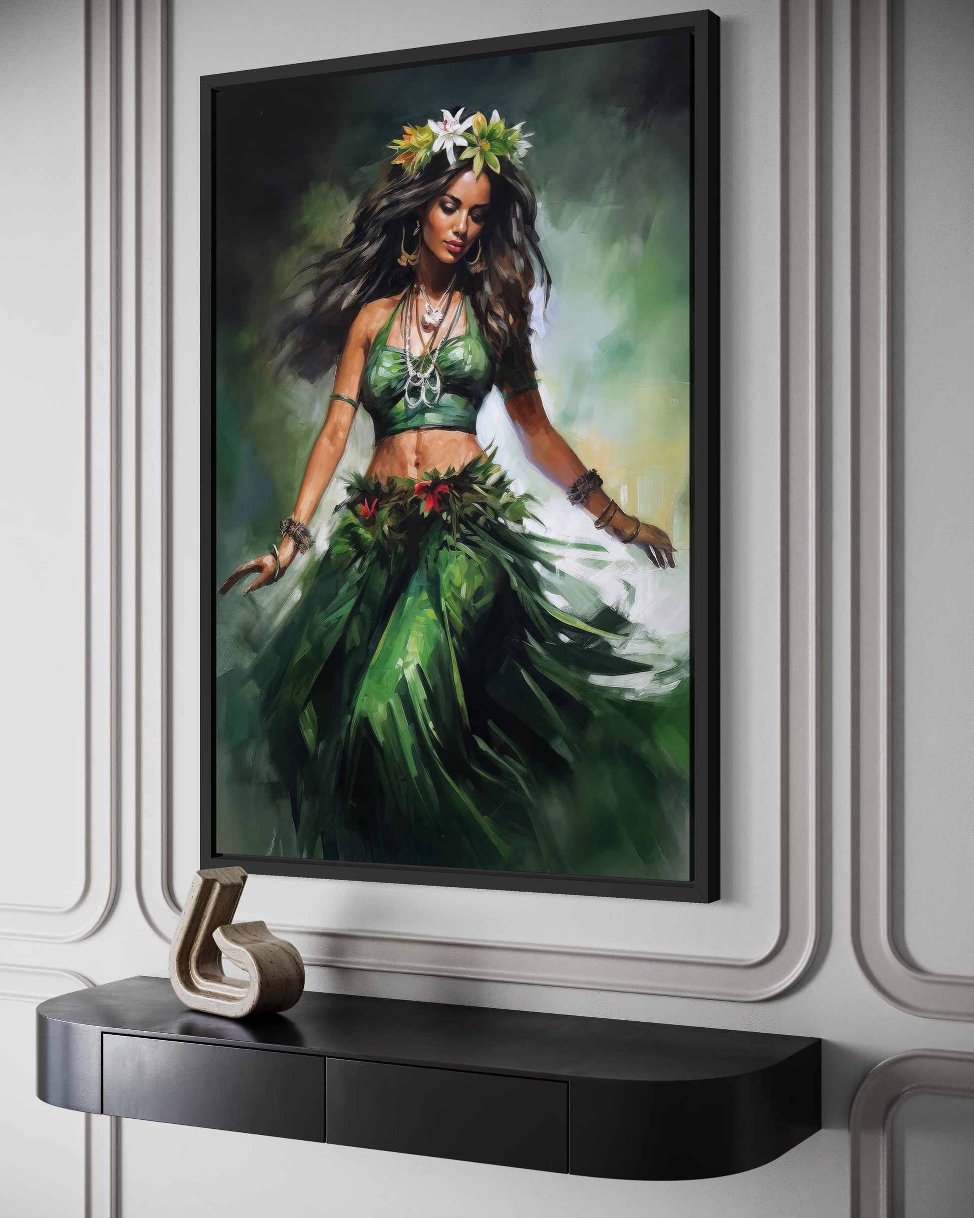 Hawaiian Hula Dancer Canvas Wall Art