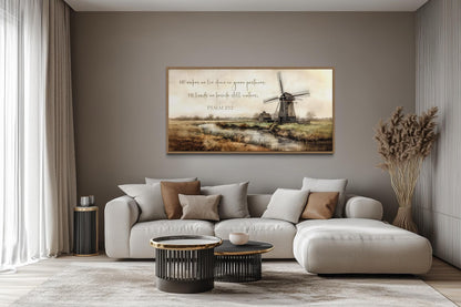 He Makes Me Lie Down in Green Pastures Psalm 23:2 Scripture Wall Art