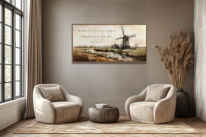 He Makes Me Lie Down in Green Pastures Psalm 23:2 Scripture Wall Art