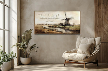 He Makes Me Lie Down in Green Pastures Psalm 23:2 Scripture Wall Art