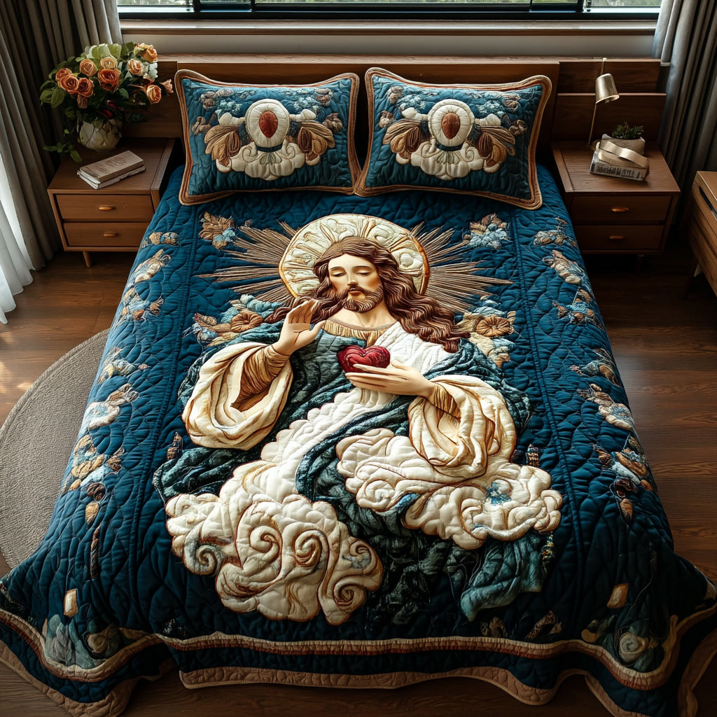 Heavenly Embrace 3-Piece Quilted Bedding Set - Single (59" x 70")