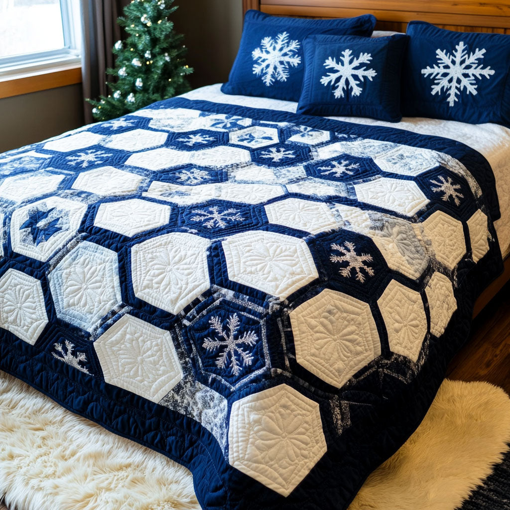 Hexa Harmony 3-Piece Quilted Bedding Set - Single (59" x 70")