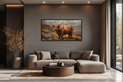 Highland Cow Rustic Farm Animal Wall Art