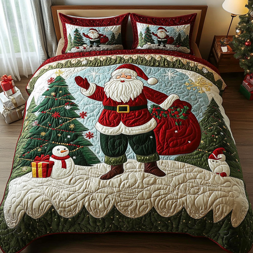 Holiday Cheer 3-Piece Quilted Bedding Set - Single (59" x 70")