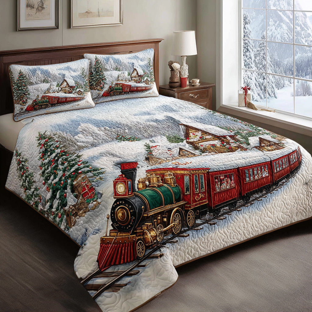 Holiday Express 3-Piece Quilted Bedding Set - Single (59" x 70")