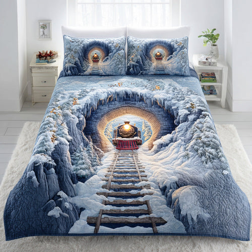 Holiday Express Line 3-Piece Quilted Bedding Set - Single (59" x 70")