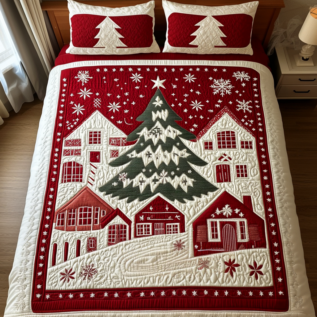 Holiday Haven 3-Piece Quilted Bedding Set - Single (59" x 70")