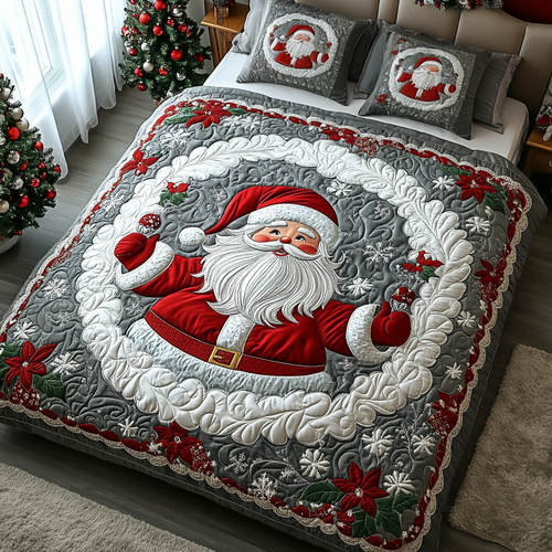 Holly Jolly Night Quilted Bedding Set - Single (59" x 70")