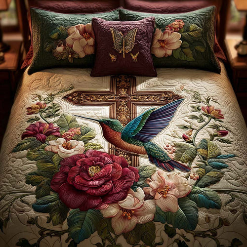 Holy Humming 3-Piece Quilted Bedding Set - Single (59" x 70")