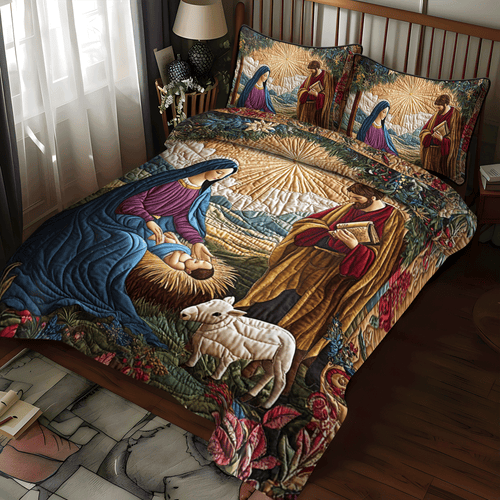 Holy Infant Quilted Bedding Set - Single (59" x 70")