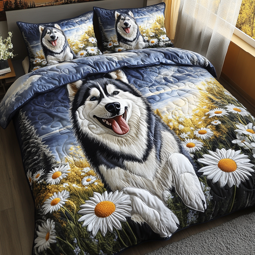 Husky Dreams 3-Piece Quilted Bedding Set - Single (59" x 70")