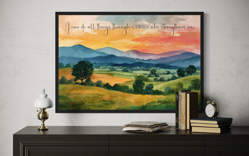 I Can Do All Things Through Christ Philippians 4:13 Scripture Wall Art