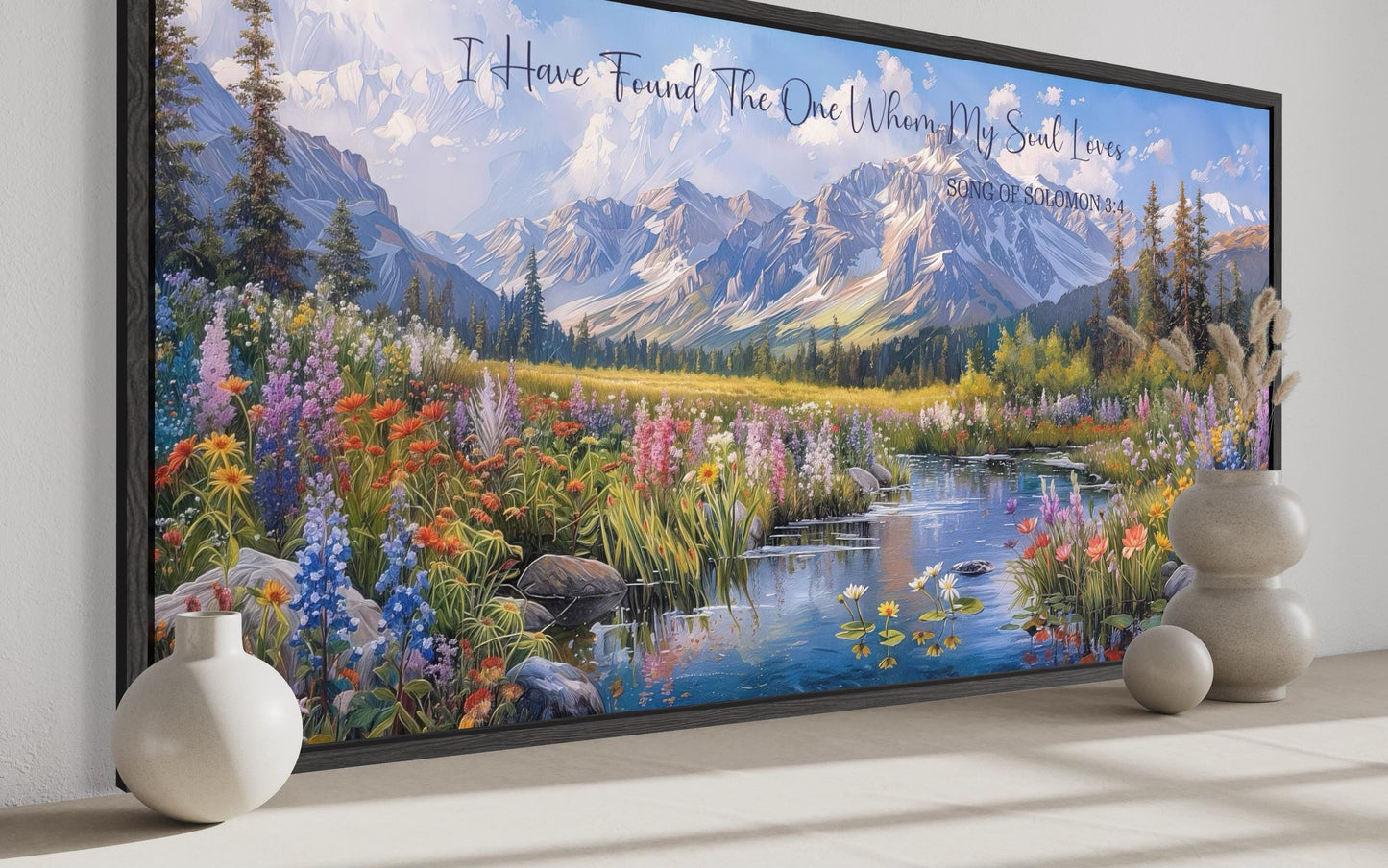 I Have Found The One Whom My Soul Loves Christian Scripture Wall Art On Mountain Landscape