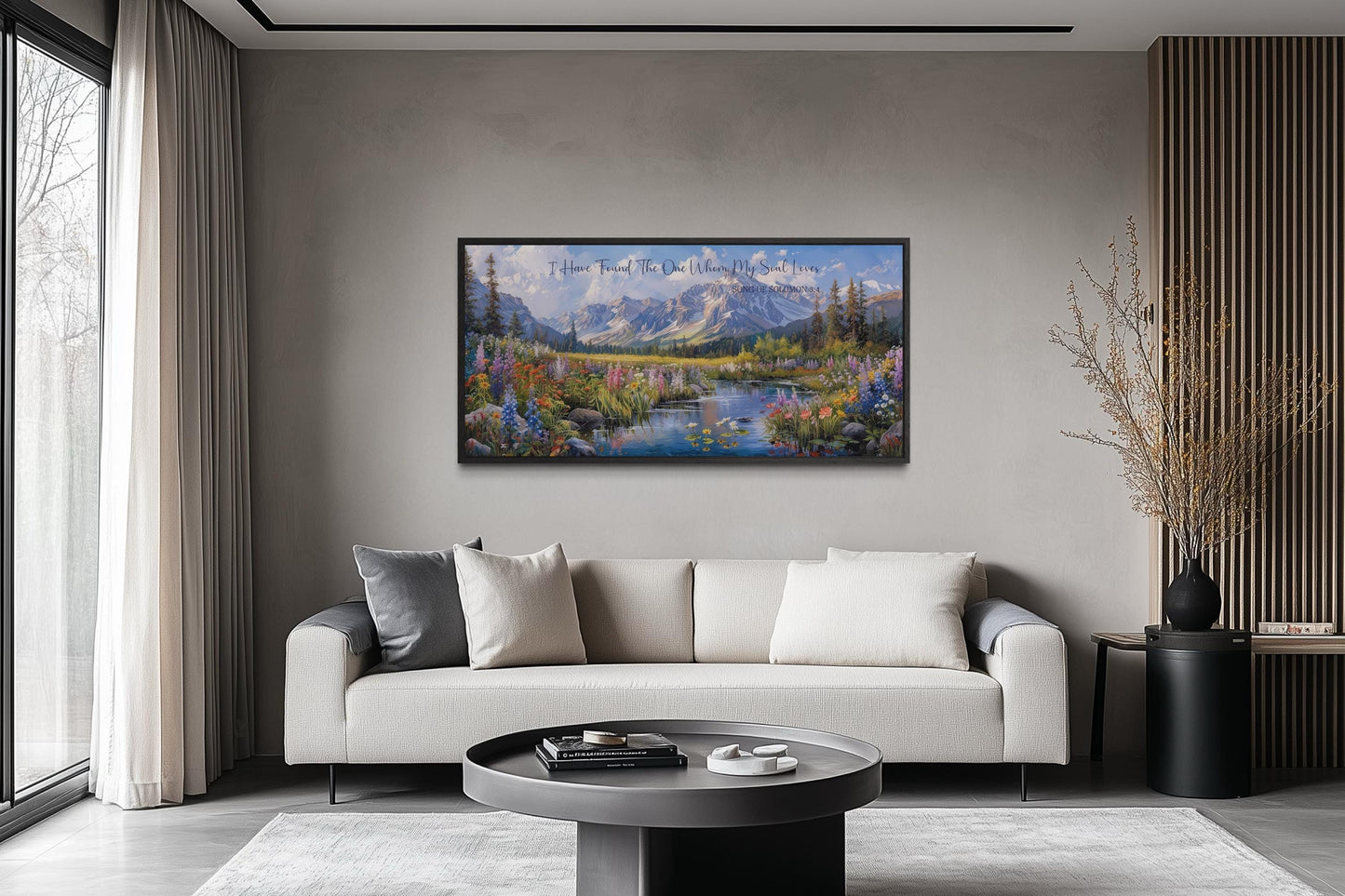 I Have Found The One Whom My Soul Loves Christian Scripture Wall Art On Mountain Landscape