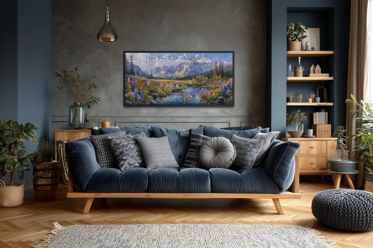 I Have Found The One Whom My Soul Loves Christian Scripture Wall Art On Mountain Landscape