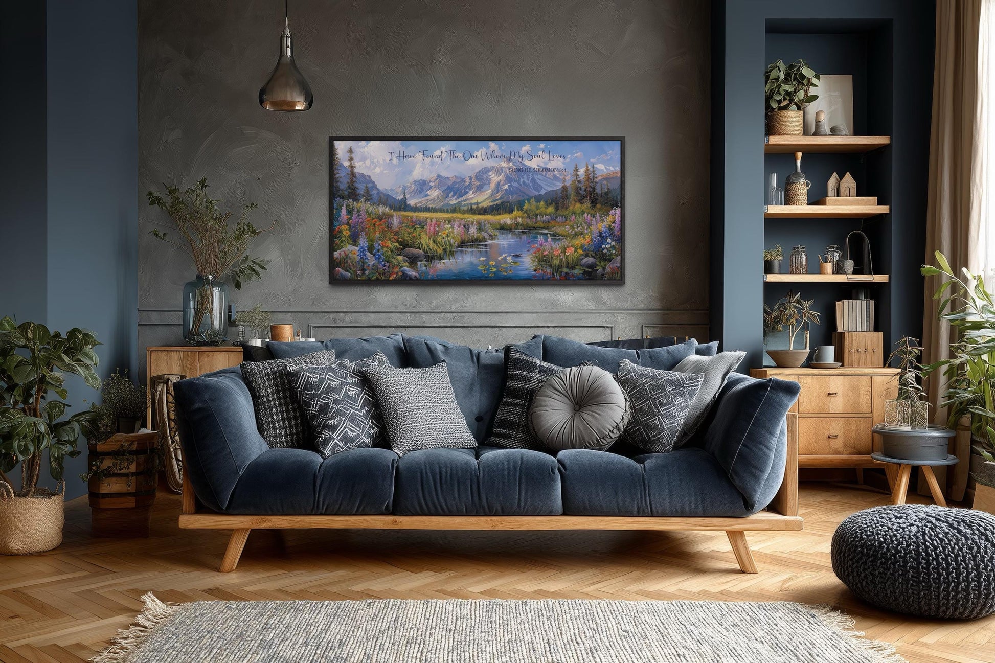I Have Found The One Whom My Soul Loves Christian Scripture Wall Art On Mountain Landscape