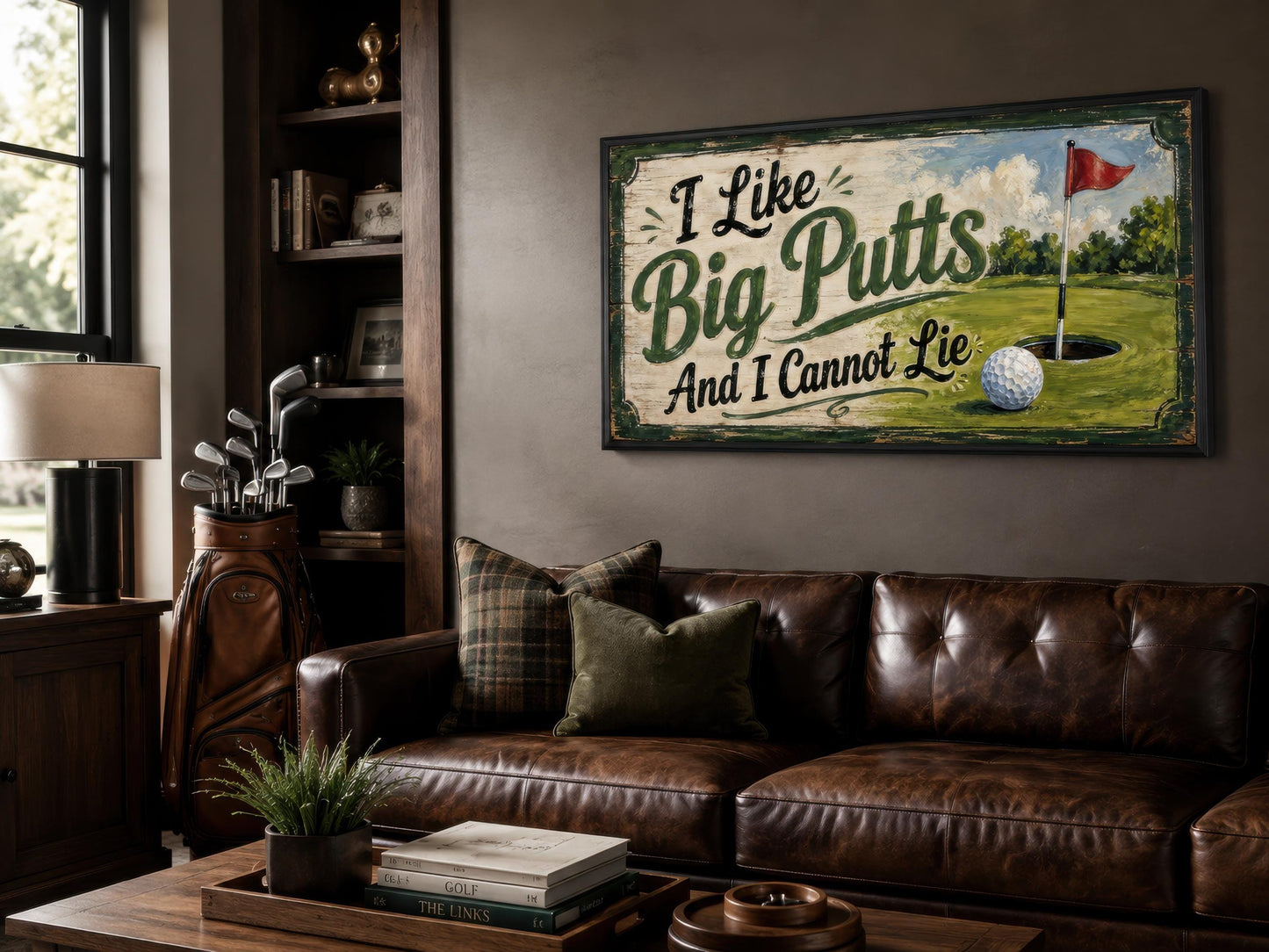 I Like Big Putts Funny Golf Wall Art for Man Cave