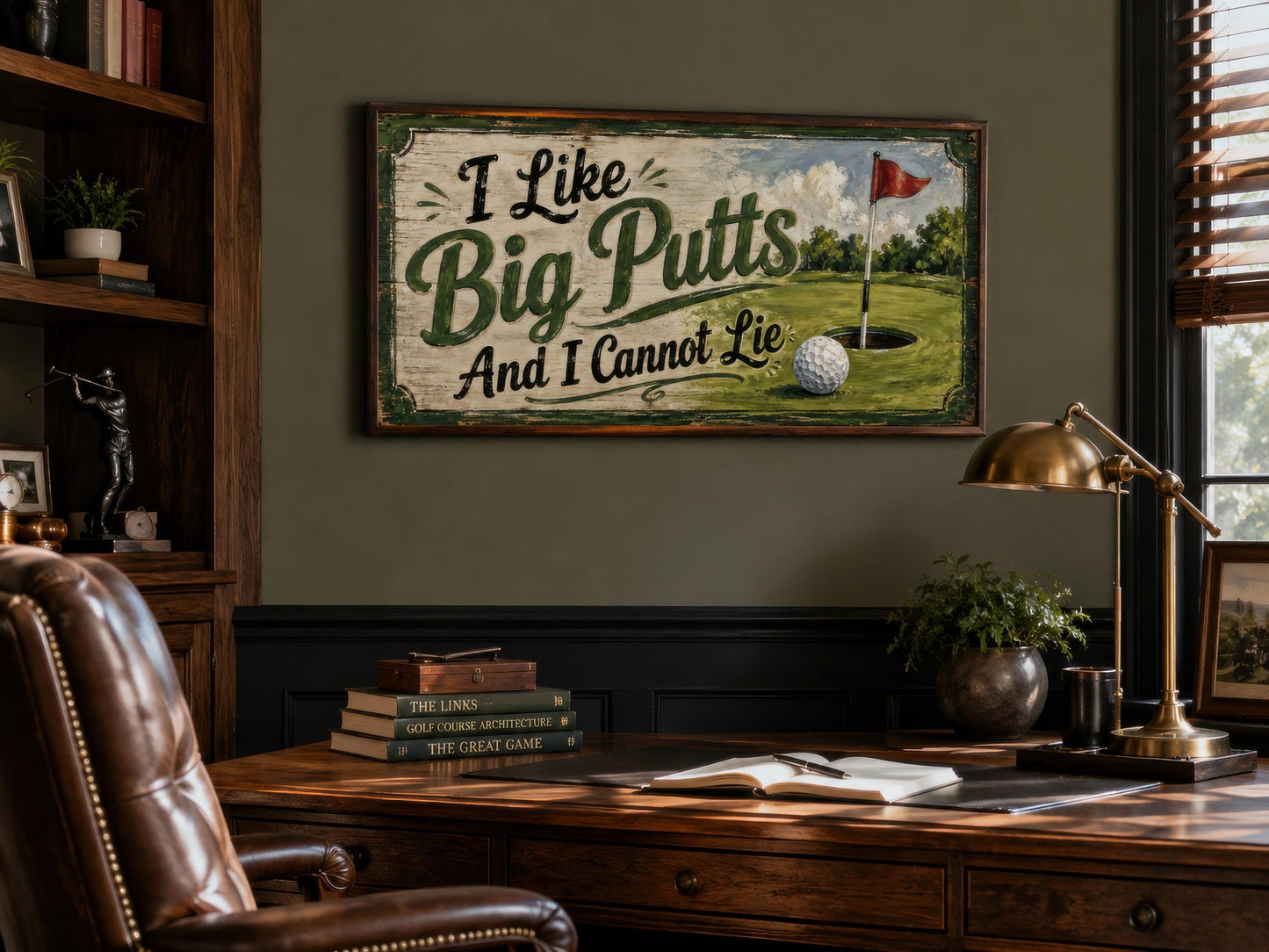 I Like Big Putts Funny Golf Wall Art for Man Cave