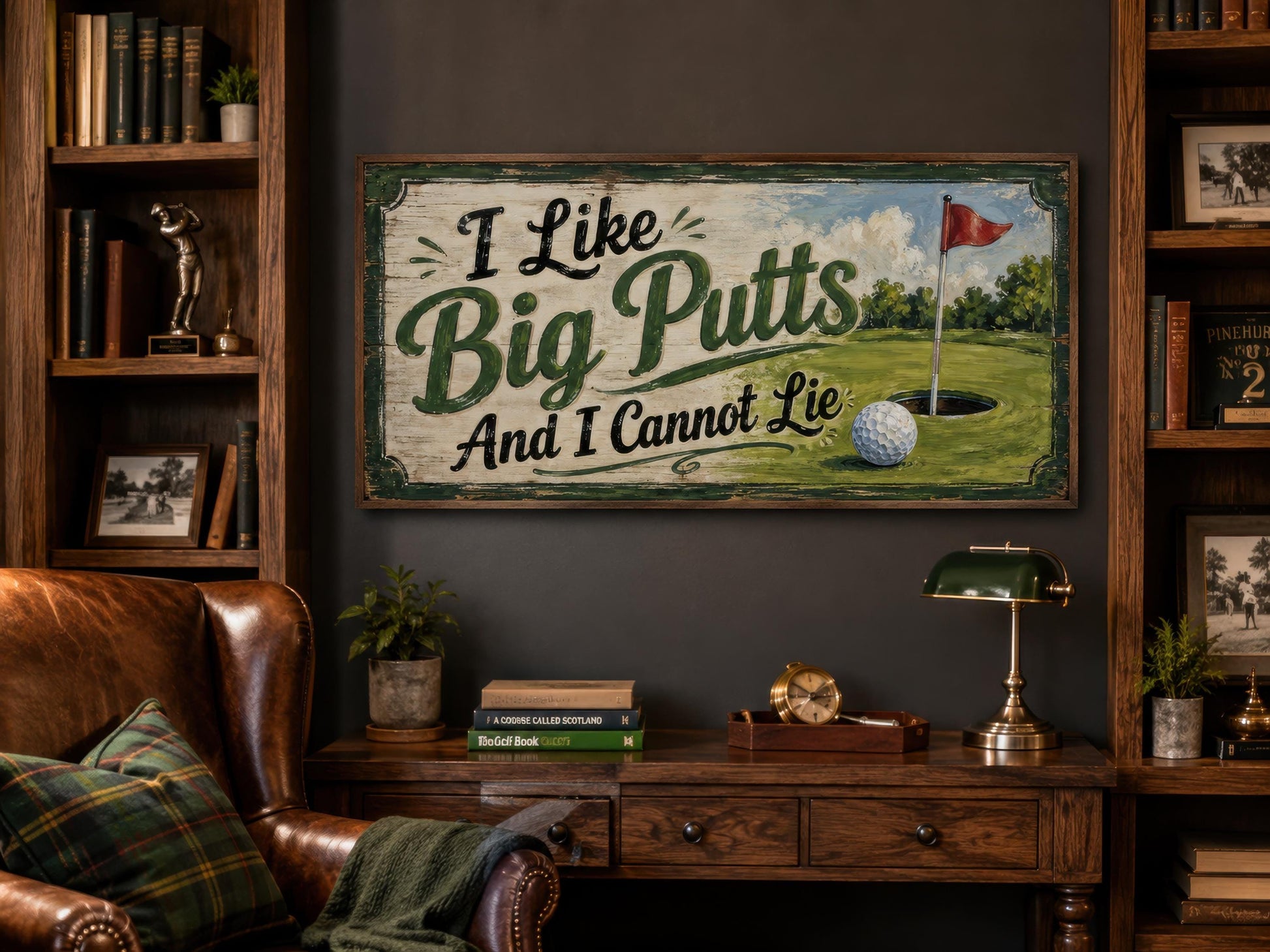 I Like Big Putts Funny Golf Wall Art for Man Cave