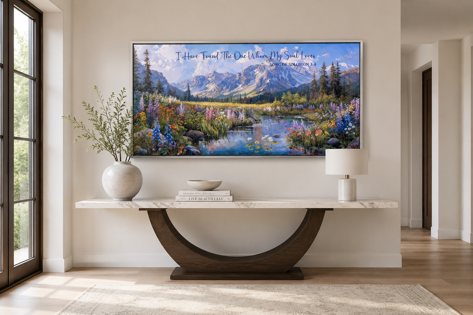 I Have Found The One Whom My Soul Loves Christian Scripture Wall Art On Mountain Landscape
