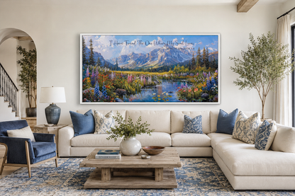 I Have Found The One Whom My Soul Loves Christian Scripture Wall Art On Mountain Landscape