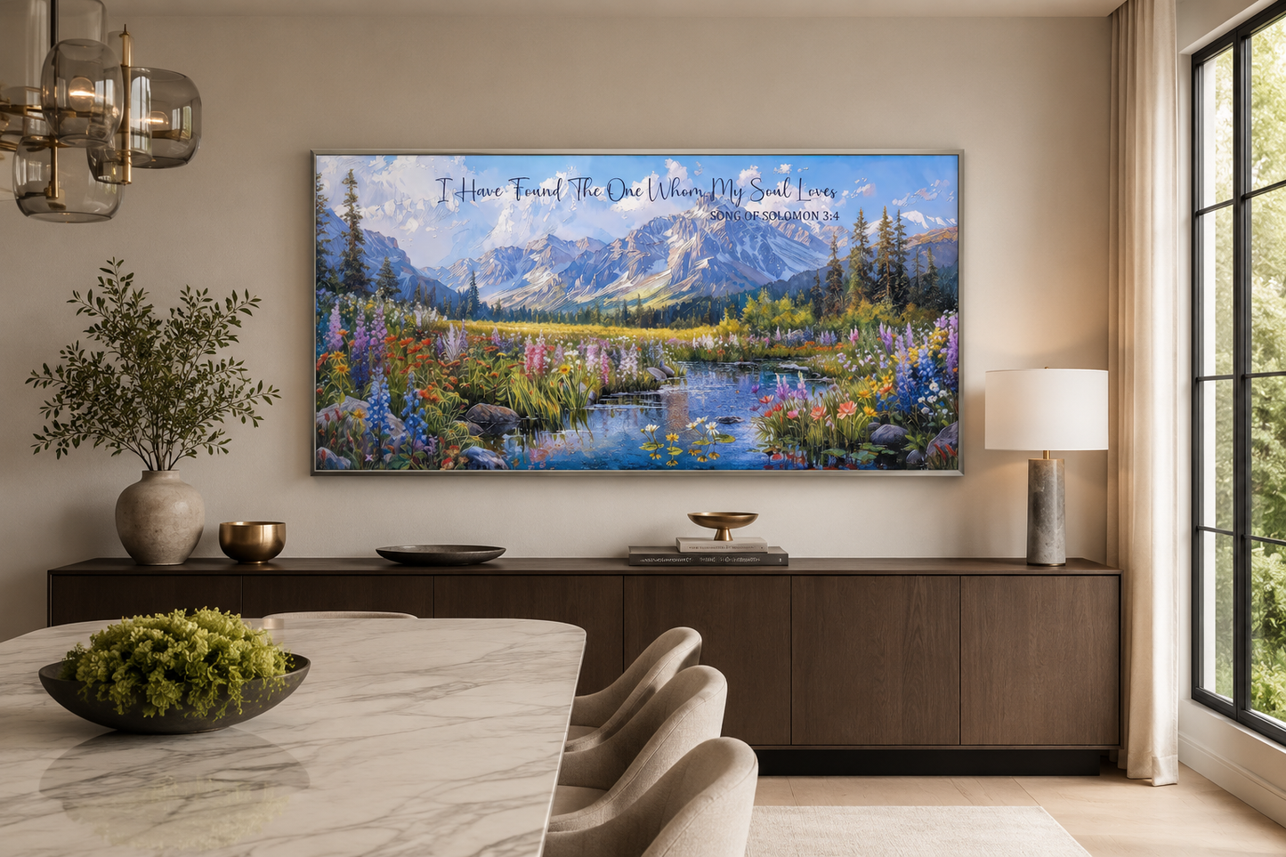 I Have Found The One Whom My Soul Loves Christian Scripture Wall Art On Mountain Landscape