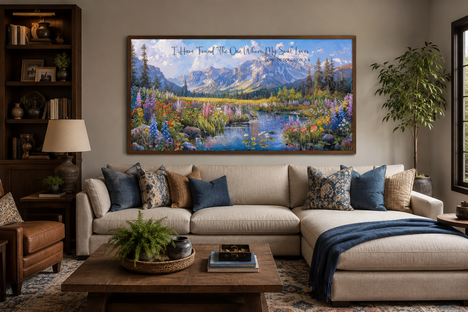 I Have Found The One Whom My Soul Loves Christian Scripture Wall Art On Mountain Landscape