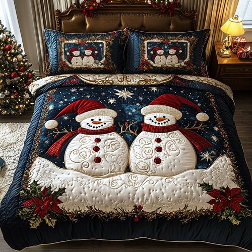 Icy Charm 3-Piece Quilted Bedding Set - Single (59" x 70")