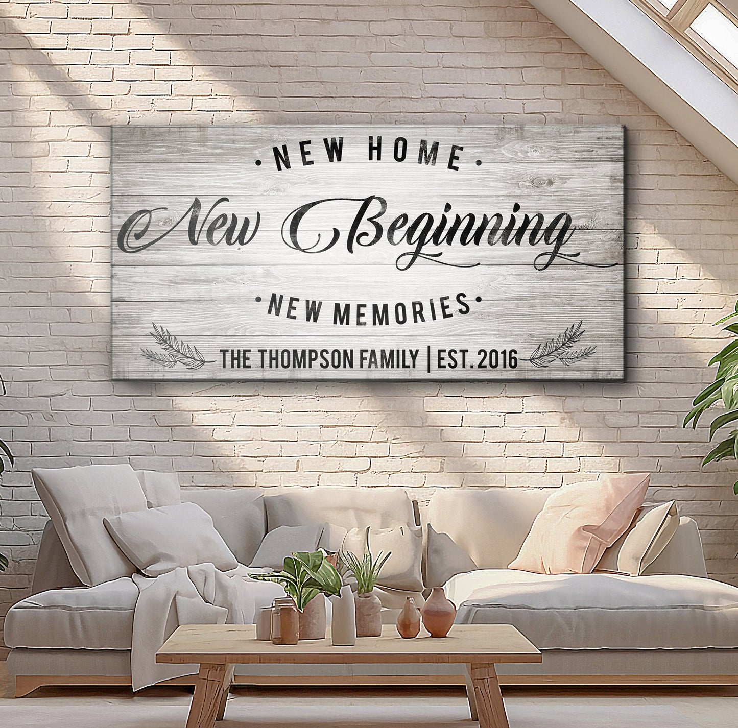 New Home Sign - canvas