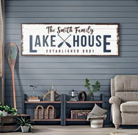 Family Lake House Sign II