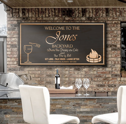 Backyard Sign - canvas