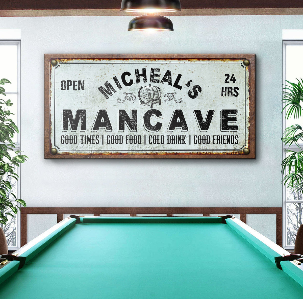 Man Cave Sign - canvas