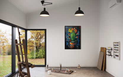 In The World Of Flowers Be Cactus Graffiti Feminist Wall Art