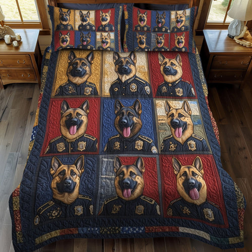 Independence Pup 3-Piece Quilted Bedding Set - Single (59" x 70")