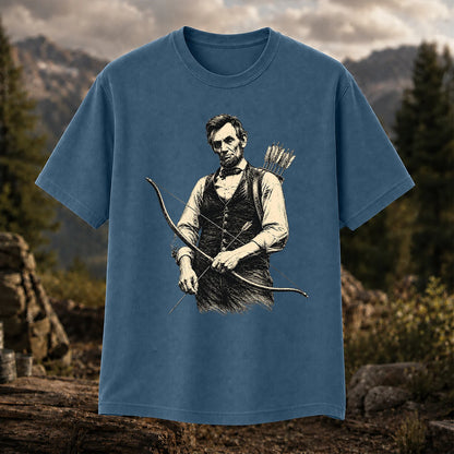 Abraham Lincoln Archer T-Shirt, Vintage Bow Hunting Tee