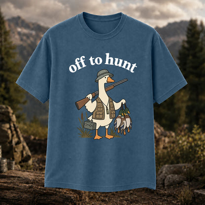 Off to Hunt T-Shirt, Funny Duck Hunter Tee