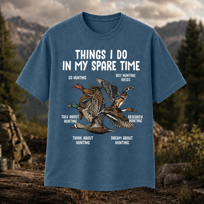 Things I Do in My Spare Time T-Shirt, Duck Hunting Tee