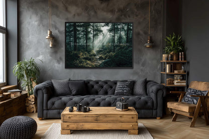 Inspirational John Muir Quote Canvas with Forest Wilderness Wall Art