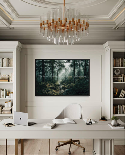 Inspirational John Muir Quote Canvas with Forest Wilderness Wall Art