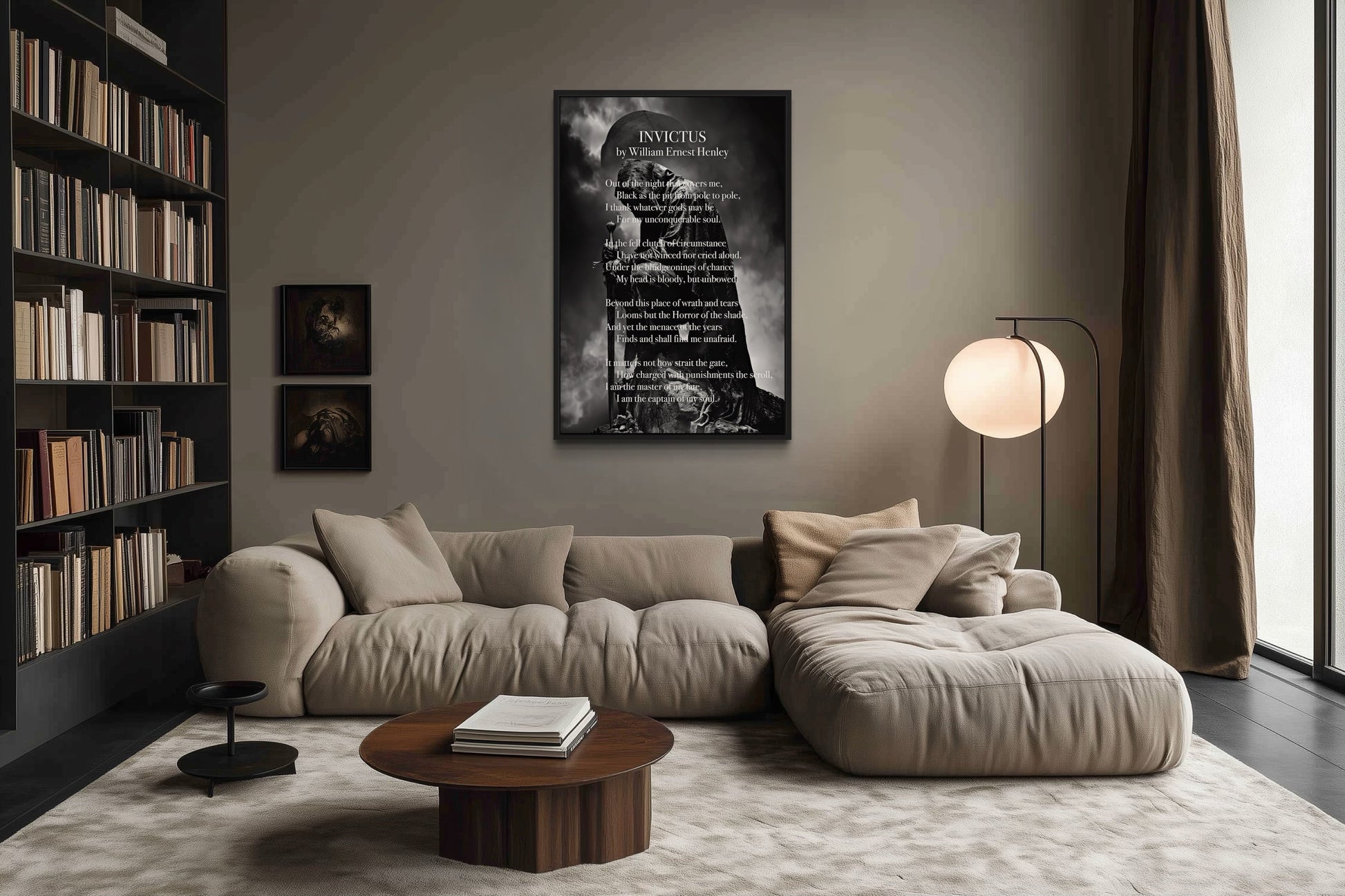 Invictus Poem By William Ernest Henley Framed Canvas Wall Art